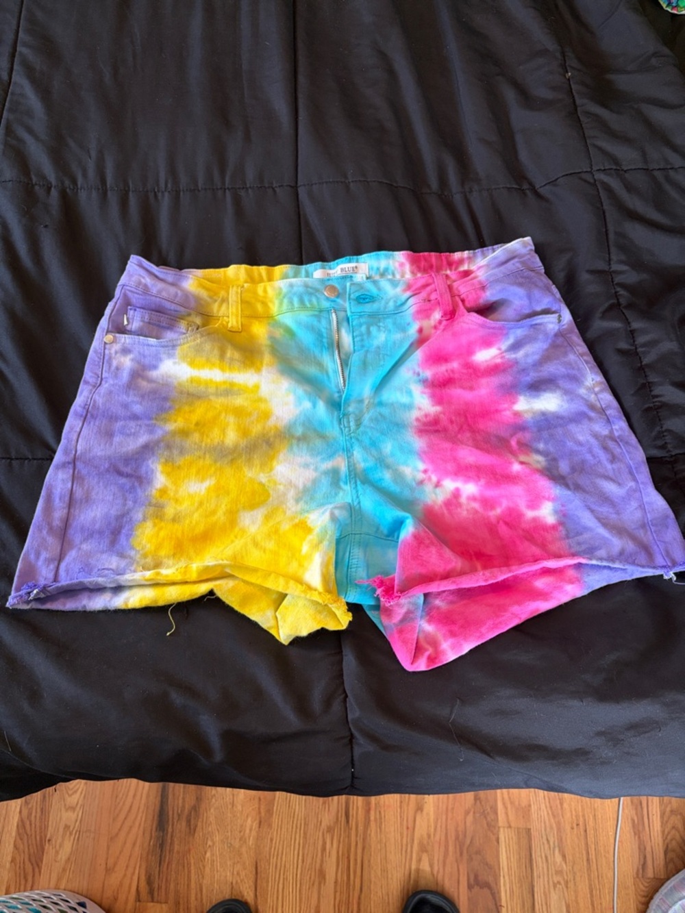 Judy Blue Rainbow Shorts Plus Size 2X